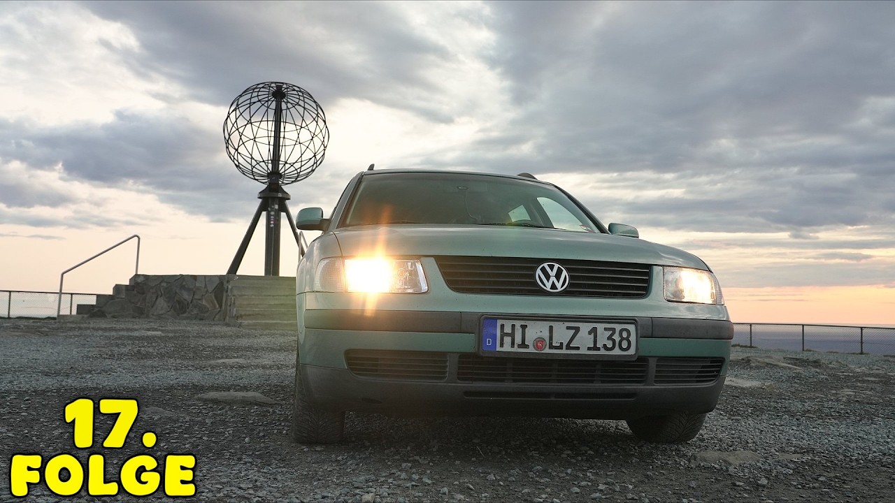 Ankunft am Nordkap im Juni - VW Passat B5 Reise F17