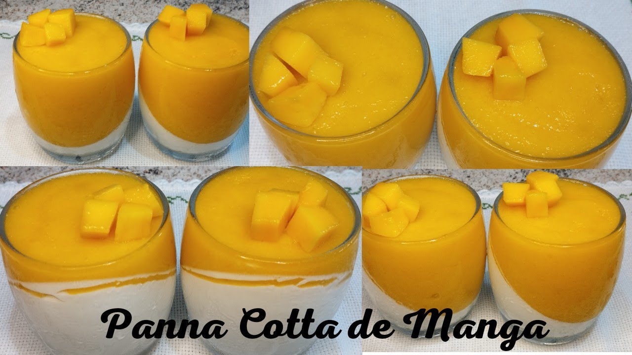 COMO FAZER PANNA COTTA DE MANGA