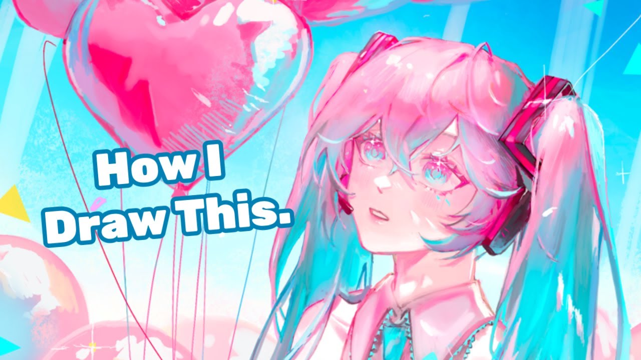 Project Sekai is hard, so I draw miku. || DIGITAL PAINTING WALKTHROUGH