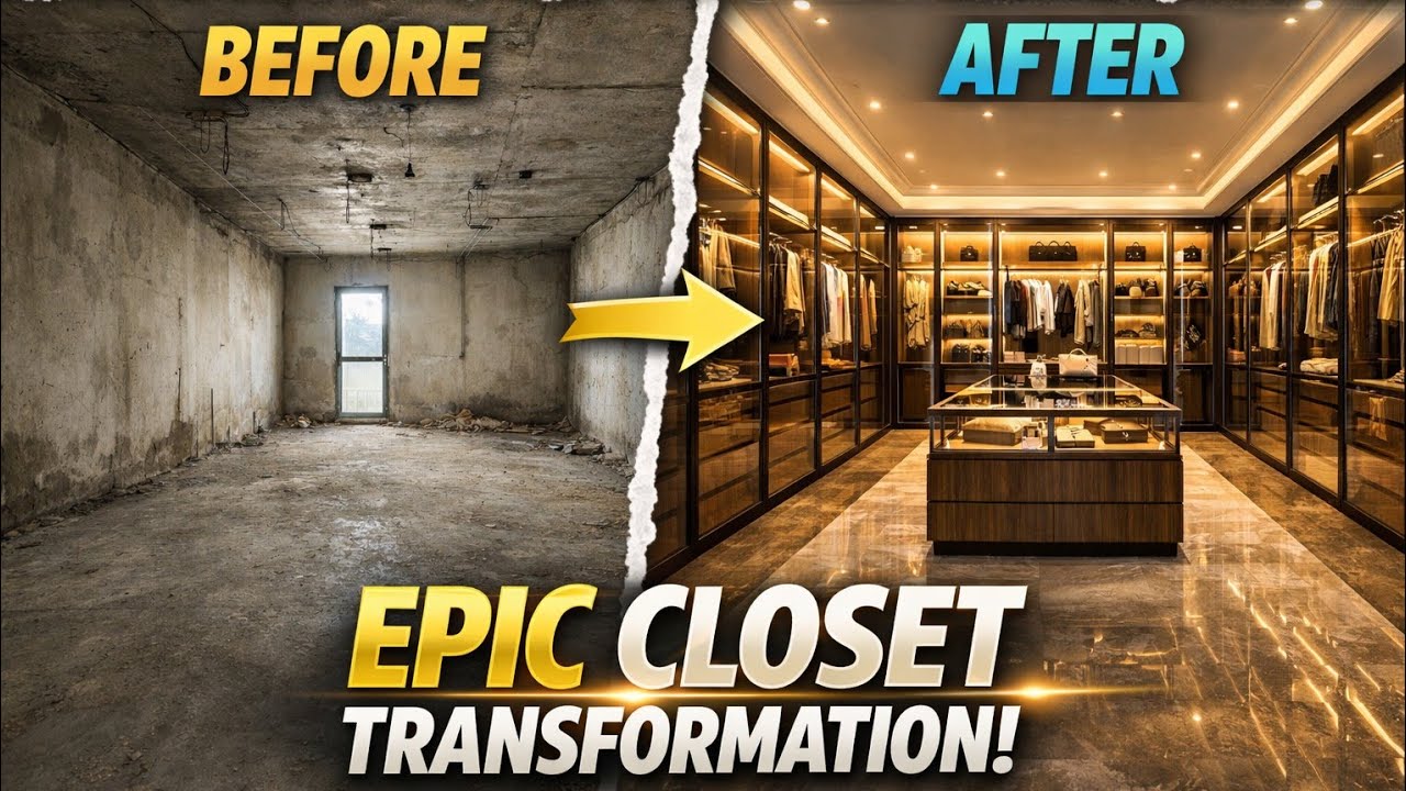 Epic Luxury Walk-In Closet Transformation | Before & After Makeover 😱