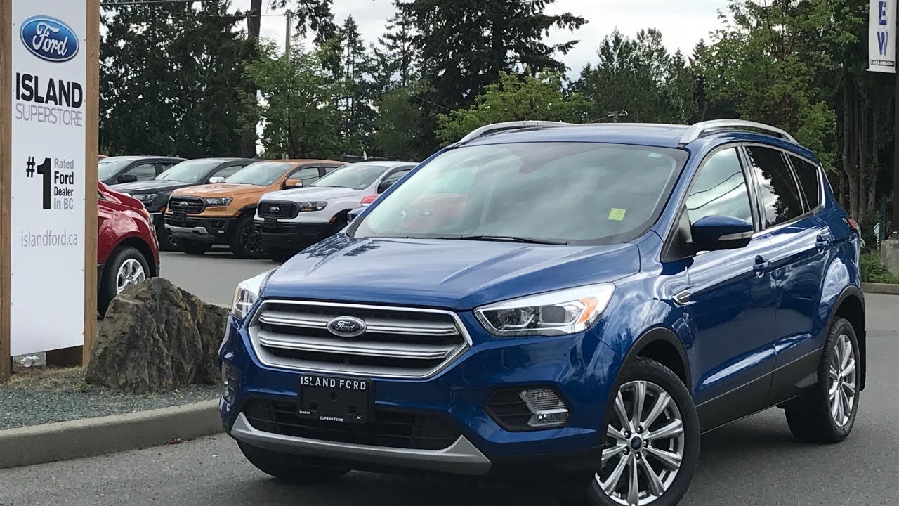 2018 Ford Escape Titanium W/ Navigation, Moonroof, & Active Park Assist AWD Review | Island Ford