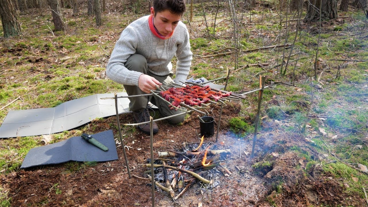 Suszenie mięsa, bushcraft i sok z brzozy- początek wiosny