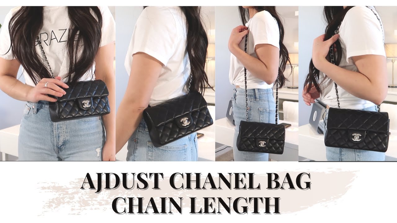 ОТРЕГУЛИРУЙТЕ ДЛИНУ ЦЕПОЧКИ СУМКИ CHANEL! | Модные снимки Chanel Mini Rectangle | Irene Simply