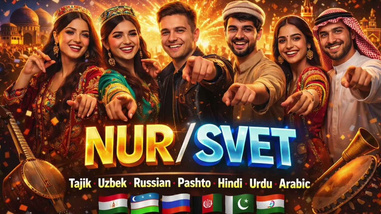 NUR / SVET | Multilingual Dance Song | Tajik · Uzbek · Russian · Pashto · Hindi · Urdu · Arabic