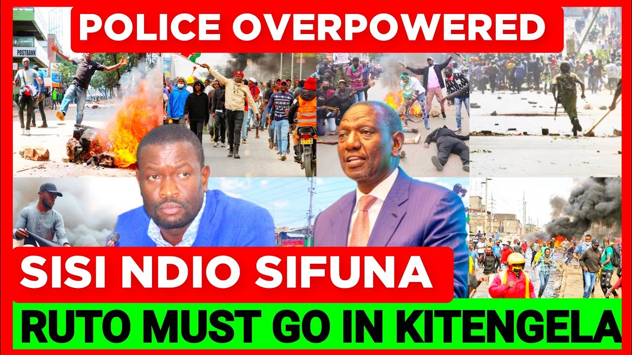 Enough is Enough! No sifuna NO peace! Chaos Erupt in Kitengela as GEN-Z Clash with Police 