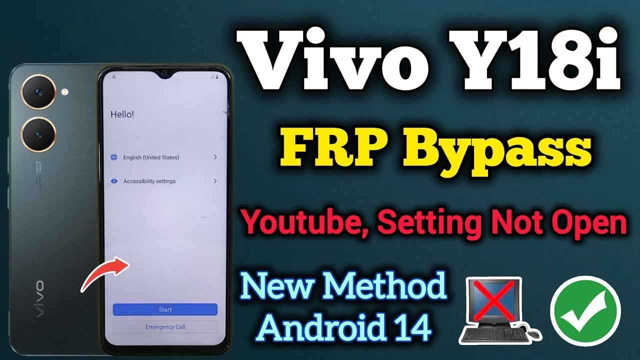 Vivo Y18i Frp Bypass || Android 14 || Youtube/Setting Not Working || New Trick || Without Pc || 2025