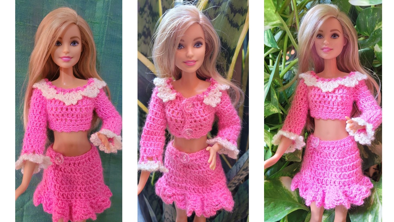 BLUSA TEJIDO A CROCHET PARA MUÑECA BARBIE PASO A PASO