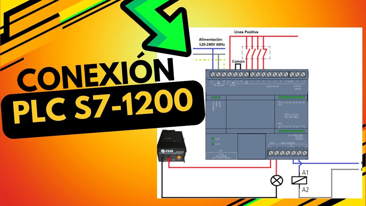 Como cablear el PLC S7-1200 Siemens