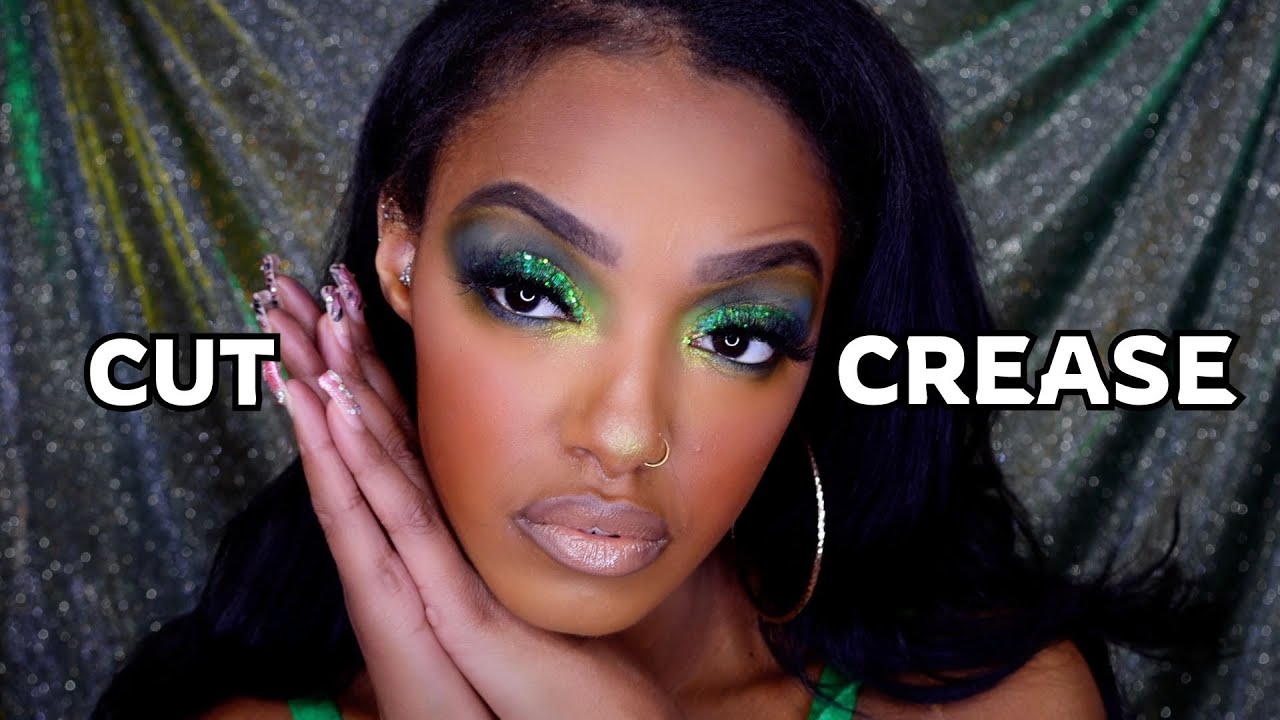 How to Do a Half Cut Crease | Step-by-Step St. Patrick’s Day Green Glitter Eyeshadow Tutorial