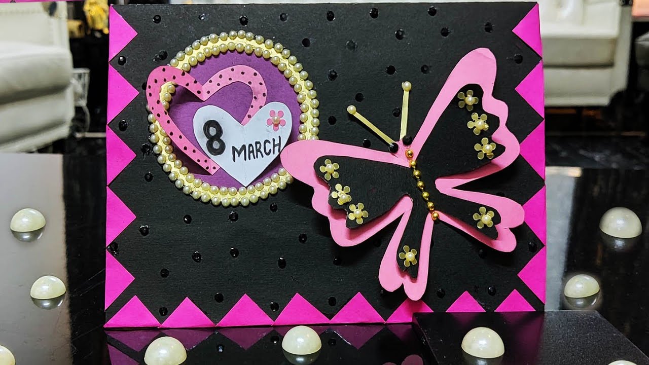 DIY Women's Day Card l Beautiful Greeting Card for Women's Day l How to make Women's Day Card