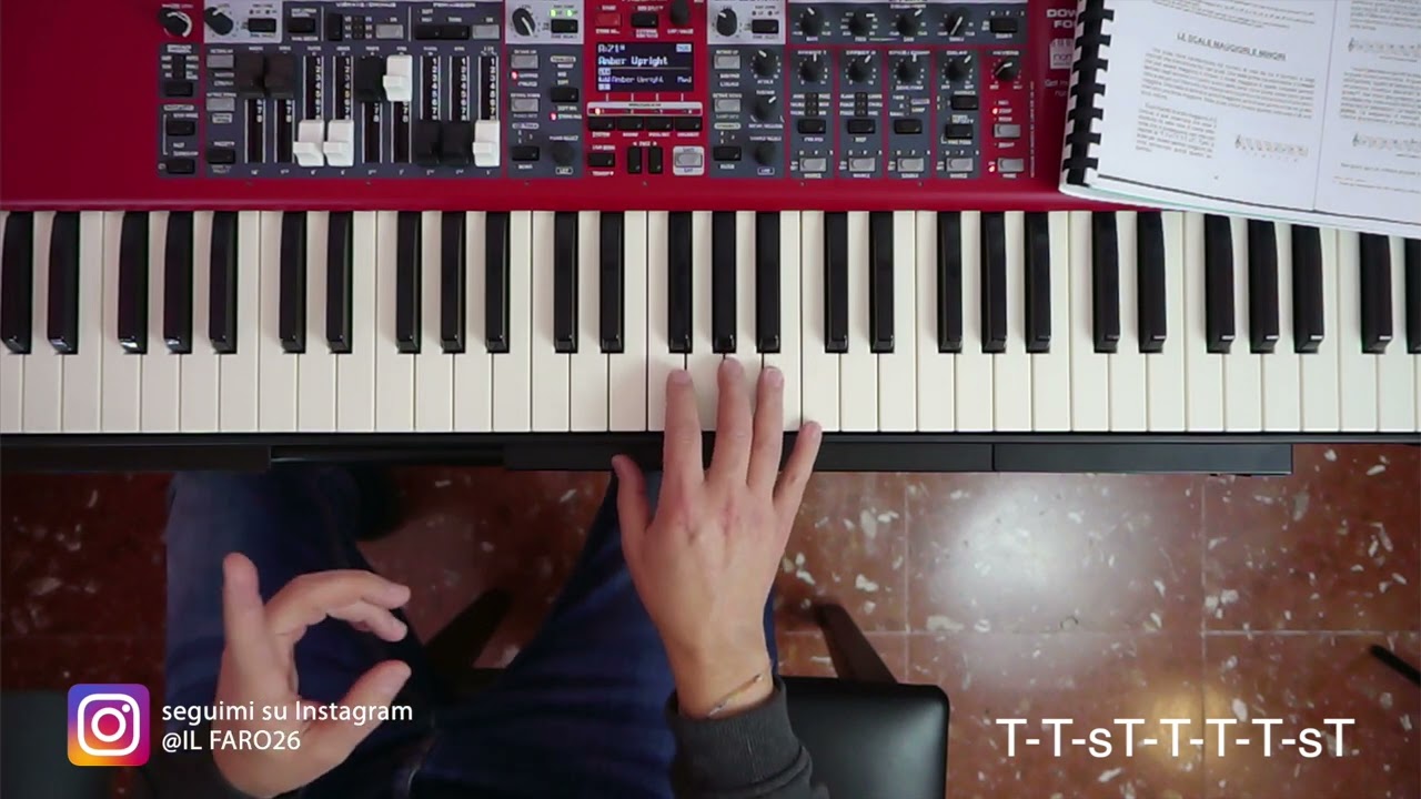 SCALE MAGGIORI E MINORI NATURALI - Lezione pianoforte on line - IL FARO26 tutorial