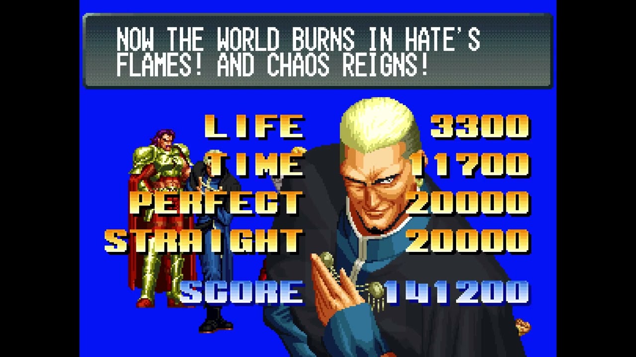 The King of Fighters '96 (Arcade) Playthrough as Goenitz Team