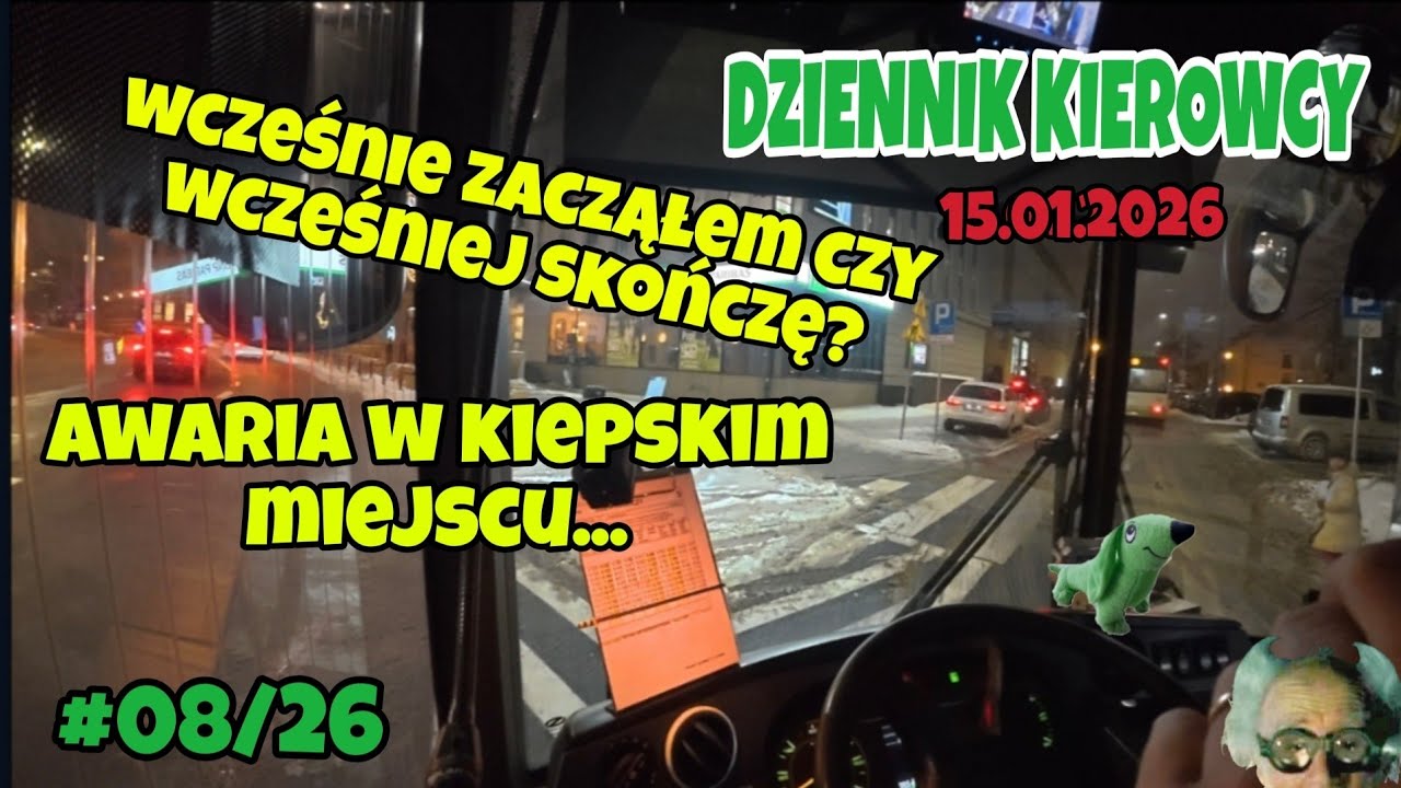 15.01.2026 WCZEŚNIE ZACZĄŁEM, CZY WCZEŚNIEJ SKOŃCZĘ? AWARIA AUTOBUSU W KIEPSKIM MIEJSCU...🚌🚎🚍