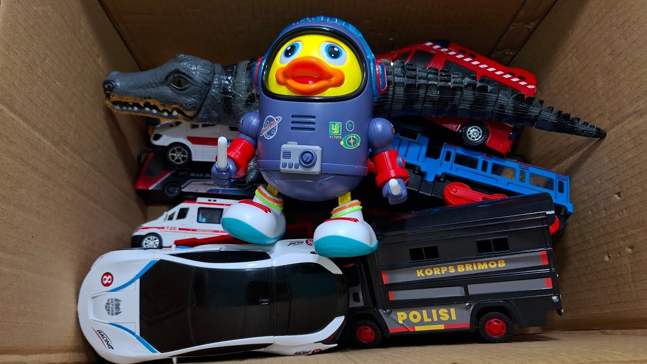Unboxing Dum Truk, Oleng,Bus Telolet, Ambulance, Mobil Polisi, Kereta Api Thomas, Helikopter part 64