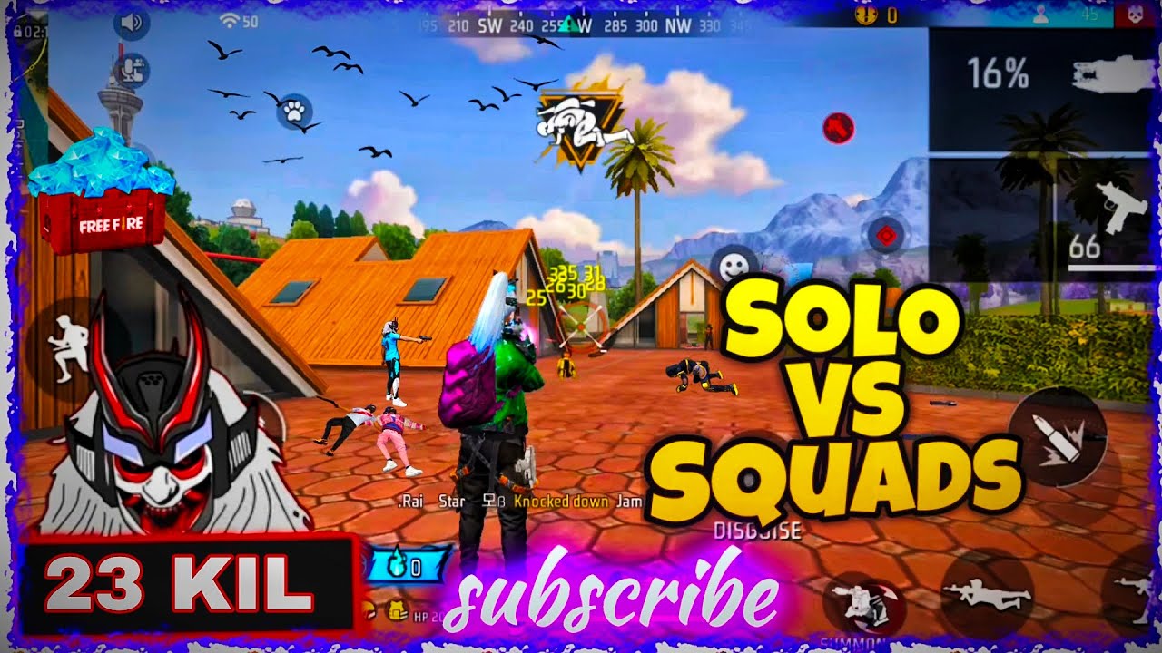 Solo vs Squad 👑 23 KIL Mobile Full Gameplay BR Rank 