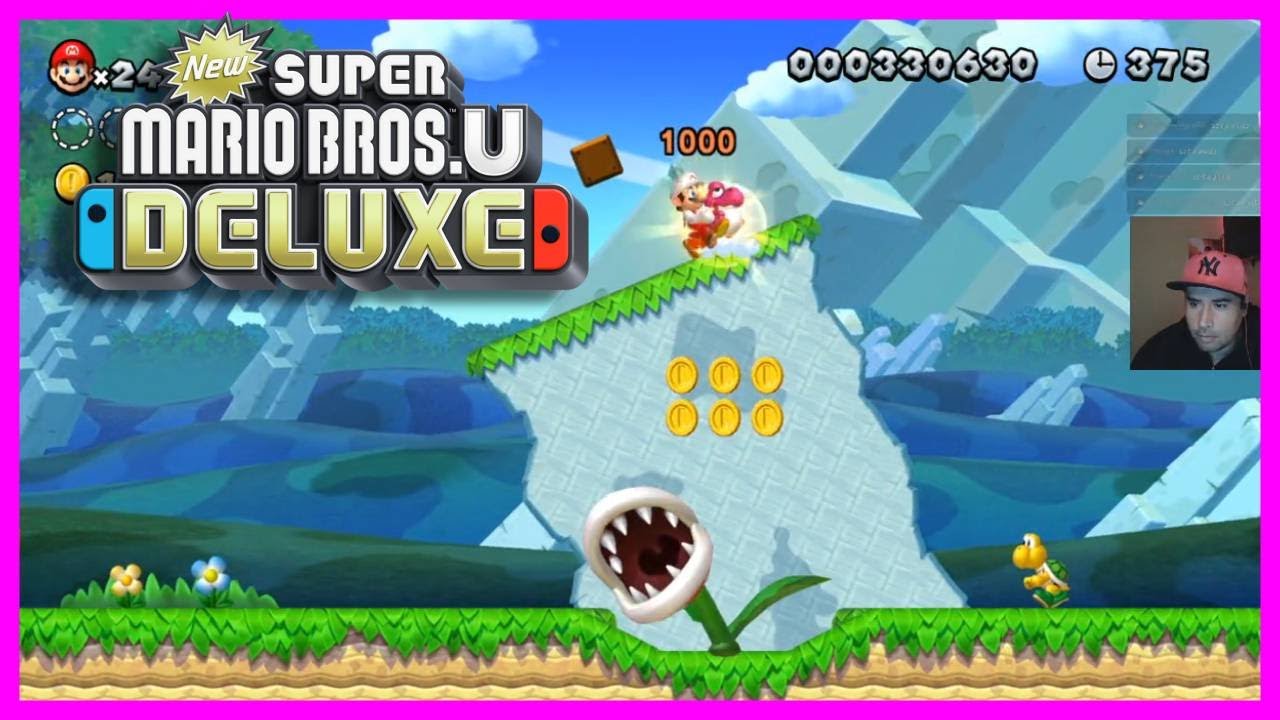 🔥 New Super Mario Bros. U Deluxe NIVEL : LA REBELION DE LAS PLANTAS PIRAÑA las 3 monedas con MARIO