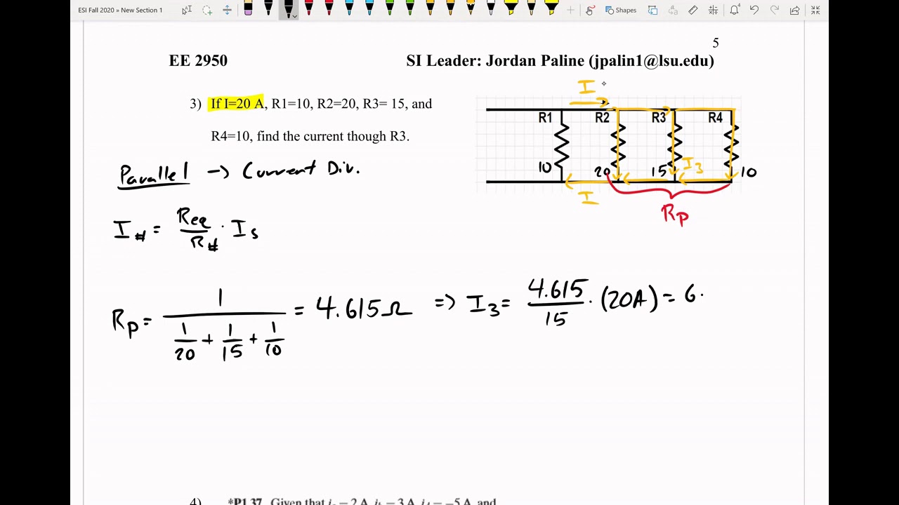 EE 2950 SI Session Exam 1 Review Problem #3