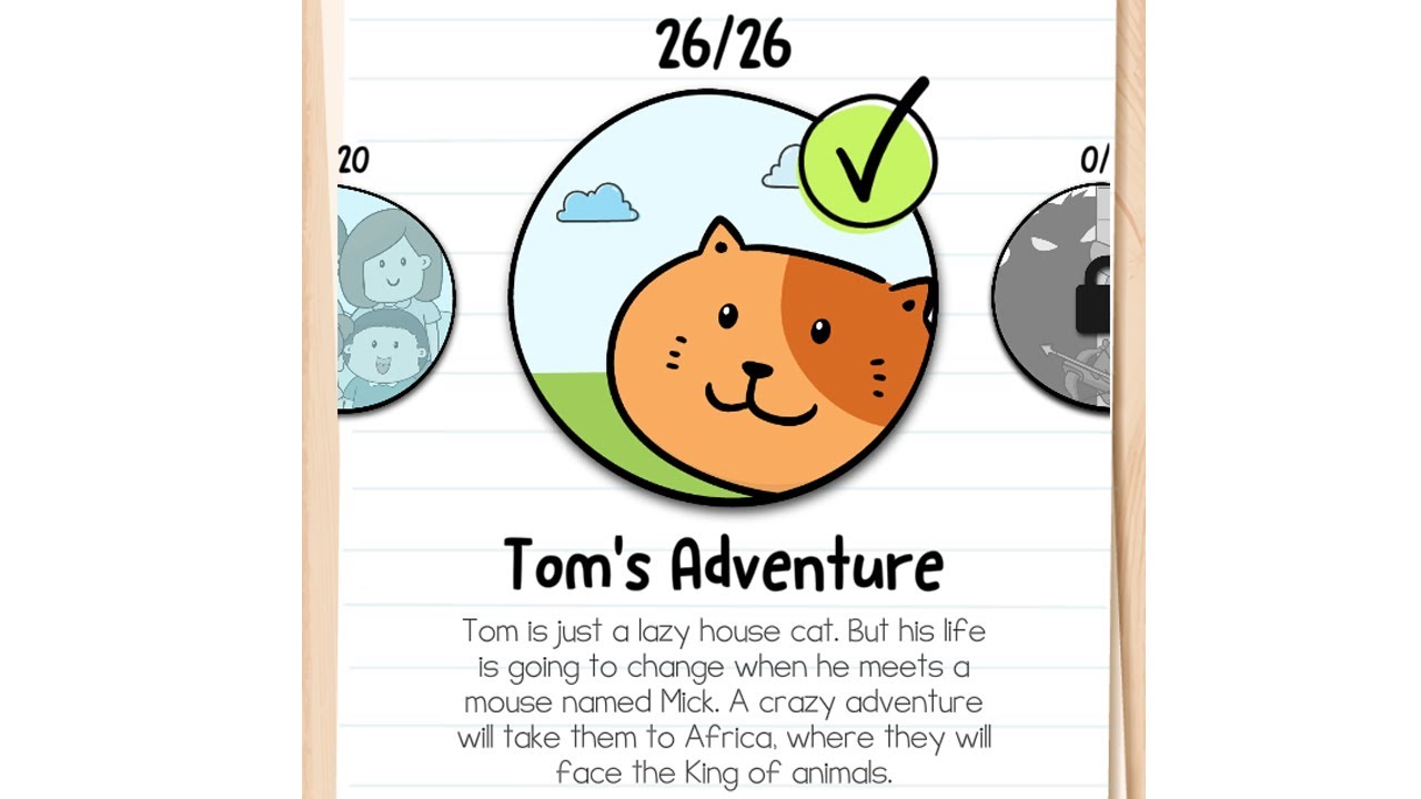 Brain Test 2 Tom's Adventure Walkthrough Levels 1-26