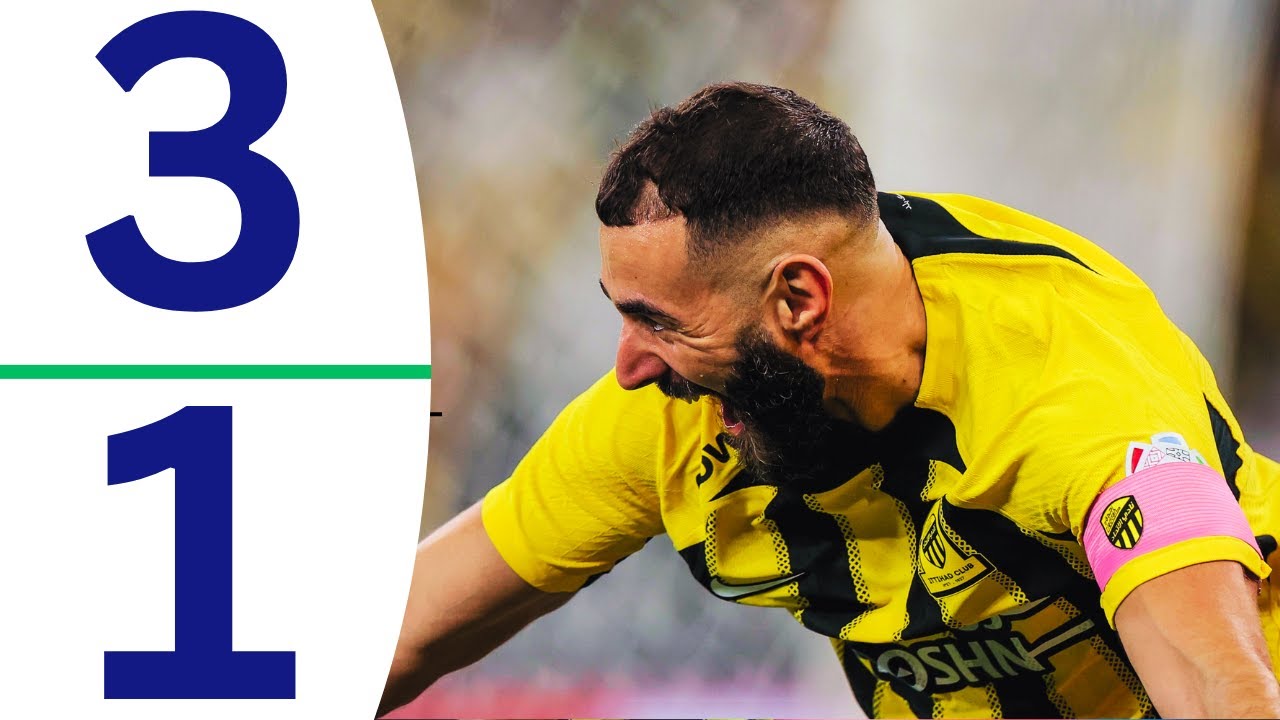 Al Ittihad vs Al Qadisah 3-1 |  BENZEMA and P. AUBAMEYANG Score Again! ⚽️🔥 | Highlight & Goal  2024
