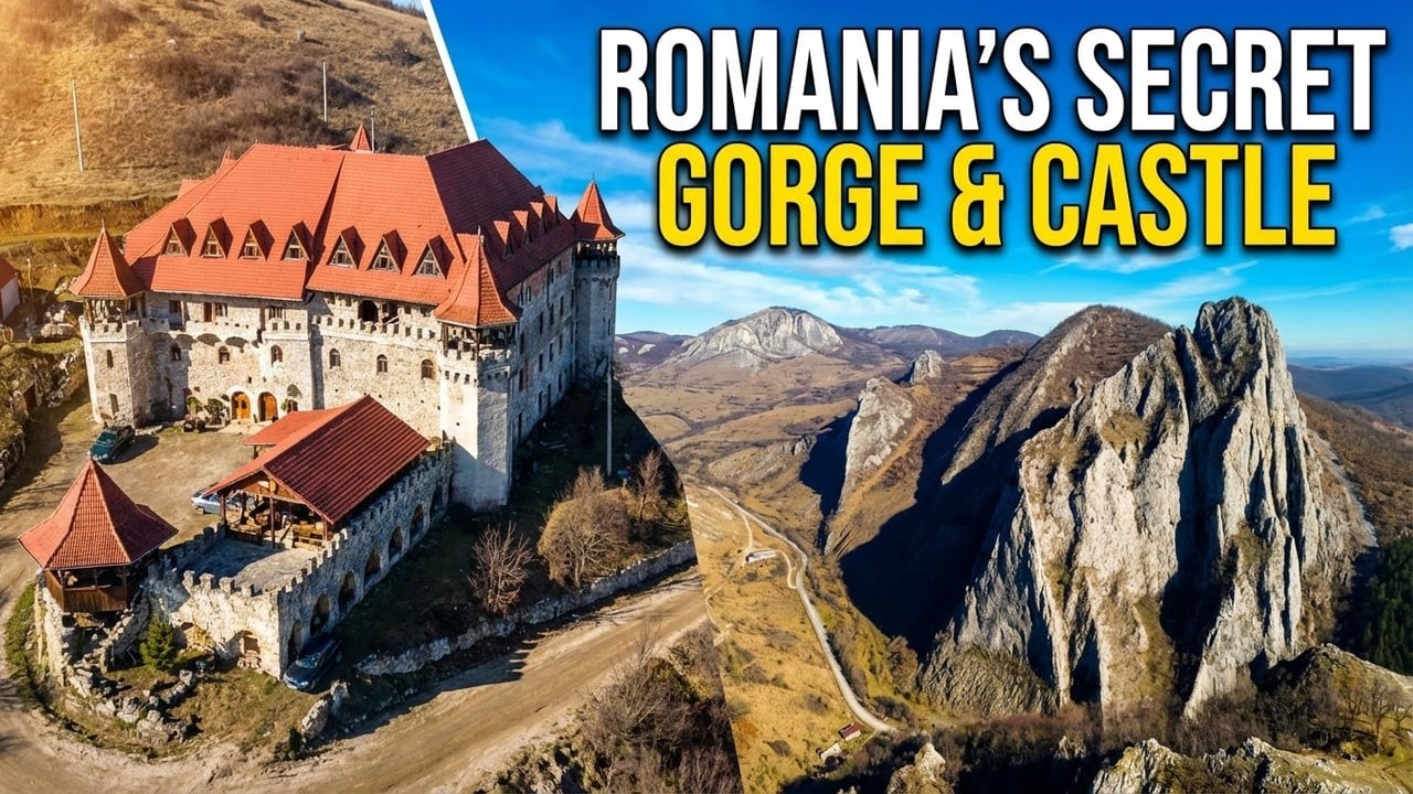 Romania's Fortress Peak | Aerial Views of Cheile Vălișoarei #drone #romania