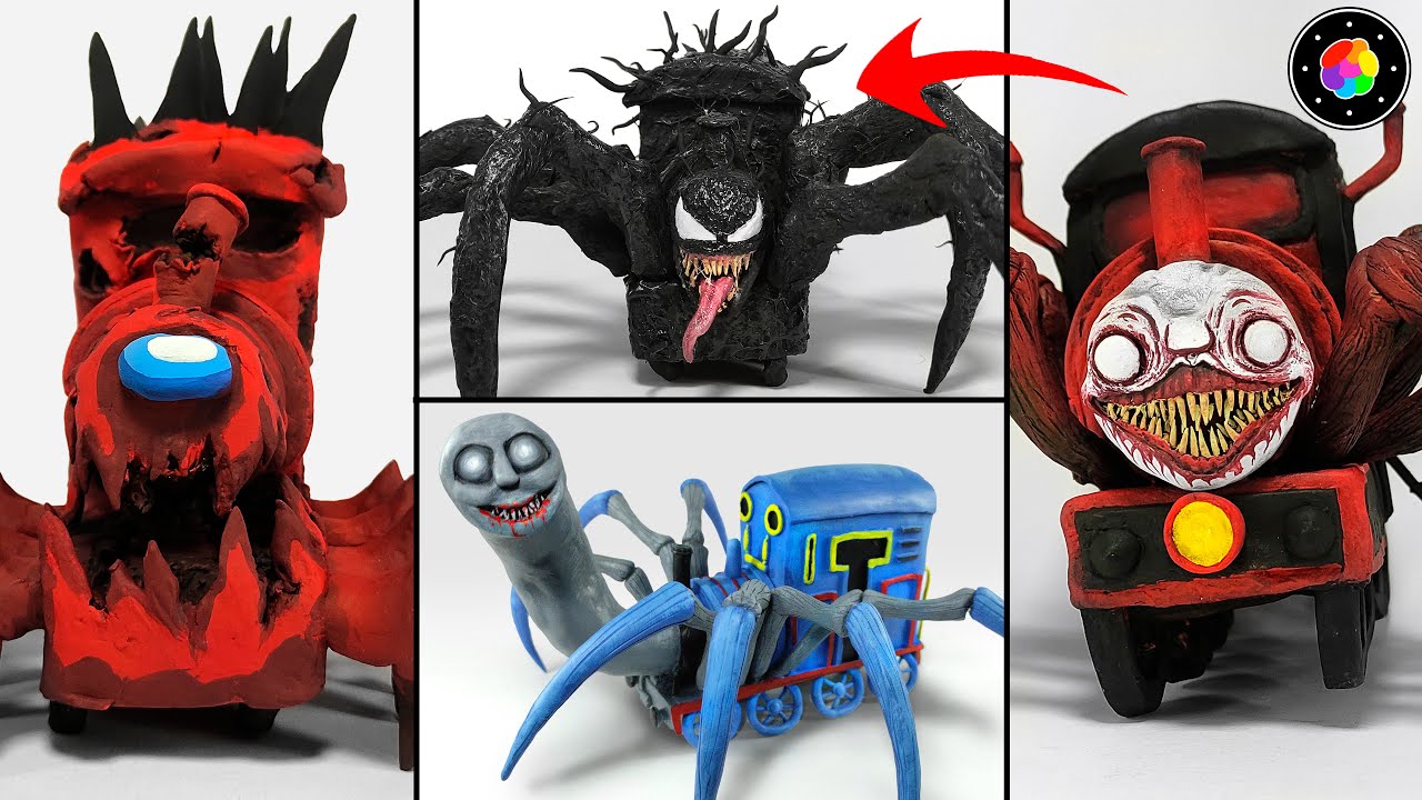 CHOO-CHOO CHARLES | CREANDO VERSIONES (Thomas, Venom y Among Us) Plastilina | PlastiVerse