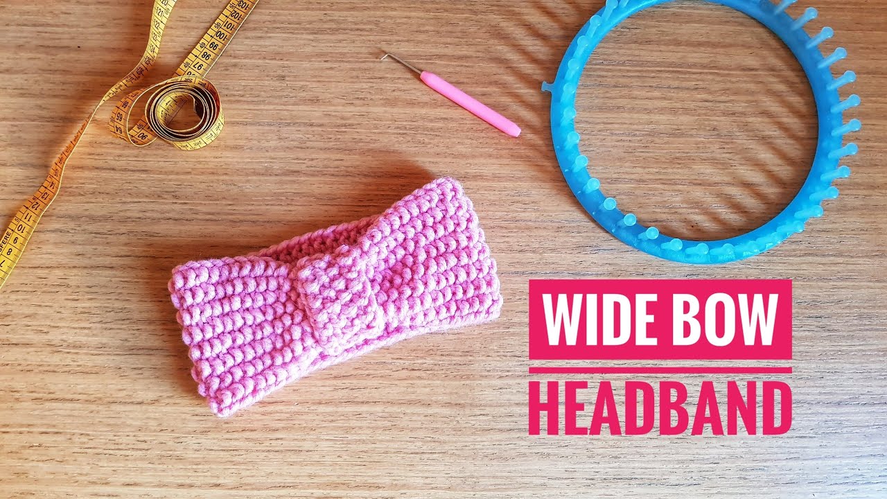 How to Loom Knit a Wide Bow Turban Headband (DIY Tutorial)