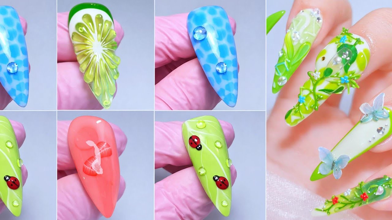 These Nature-Inspired Jelly Nails Look Alive😱So Fresh & Satisfying | Beautiful Easy Nail Art Designs