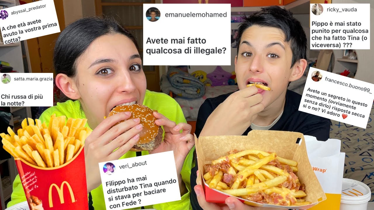 MUKBANG MCDONALD'S CON DOMANDE SCOMODE ! /tina e pippo review