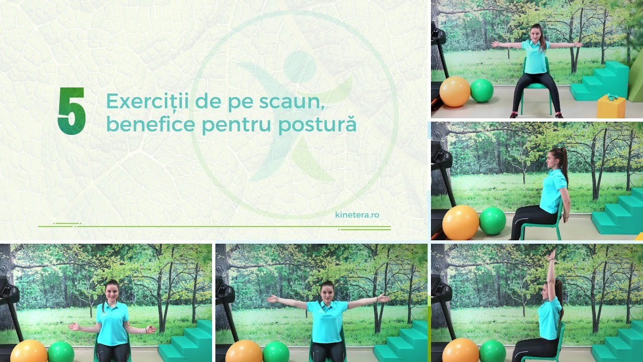 5 exerciții pentru postură, realizate de pe scaun - Kinetera | Terapie prin mișcare de acasă