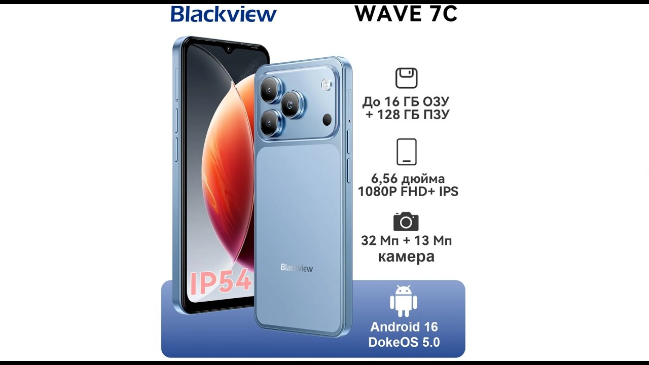Blackview WAVE 7C  - Супер красота с защитой от Blackview! Бюджетный 