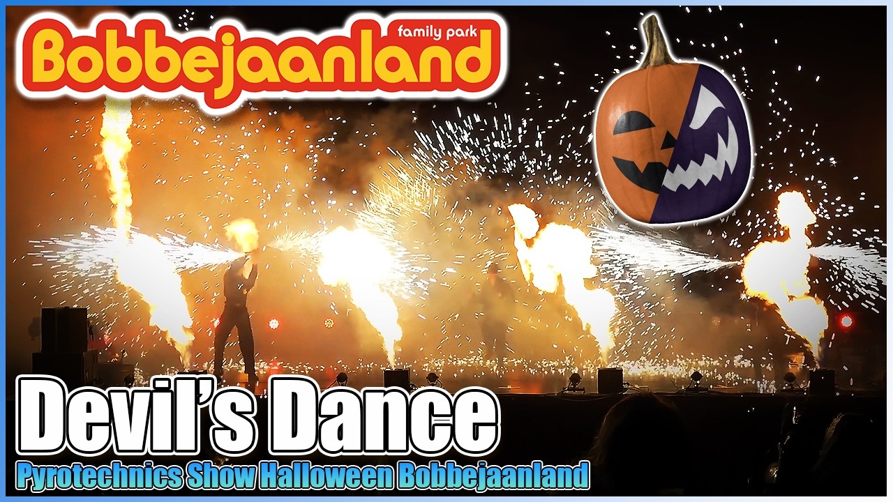 Devil’s Dance Pyrotechnics Show 🎃 Mystery Bay #Bobbejaanland Halloween