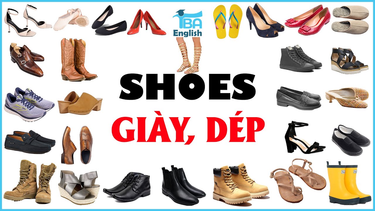 Từ vựng tiếng anh chủ đề Giày Dép | SHOES VOCABULARY | TBA English