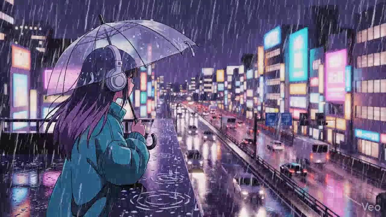 Neon City Rain 🌧️ Lofi Beats for Relaxing Nights