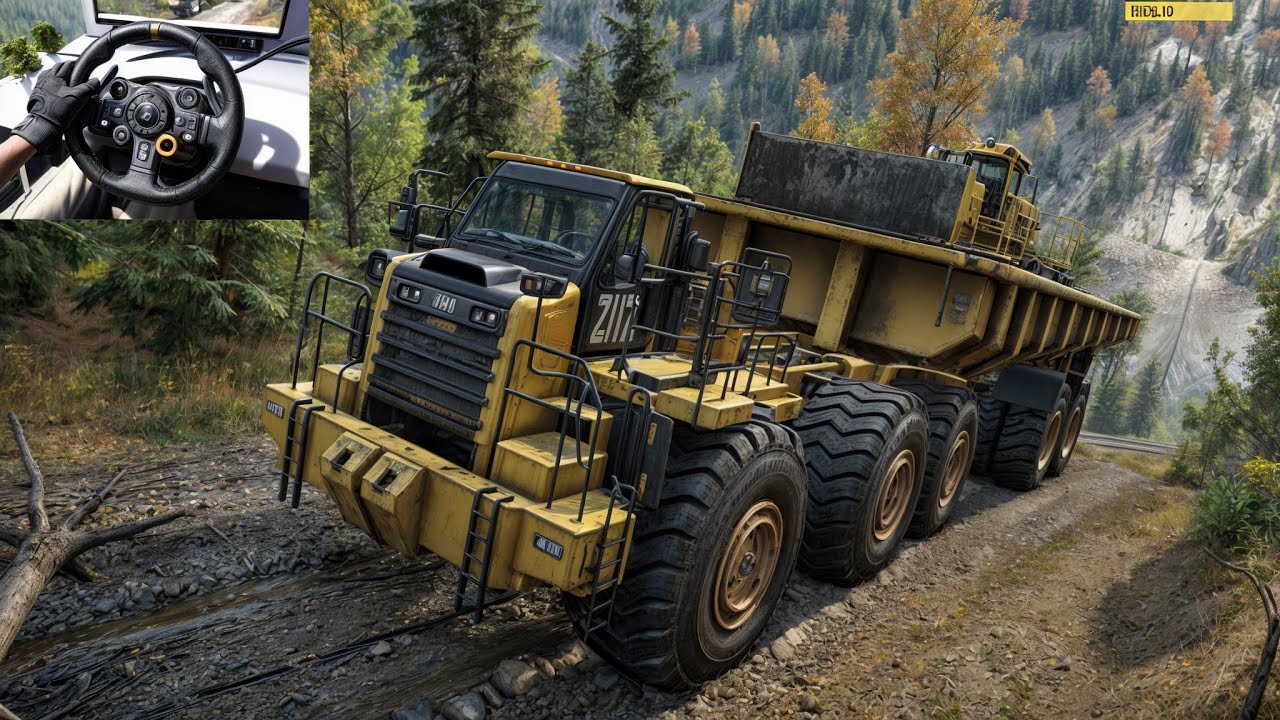 SnowRunner - Transporting CAT 120M Motor Grader With Z2 CAT 770Z Dump Truck | Logitech G29 | #657