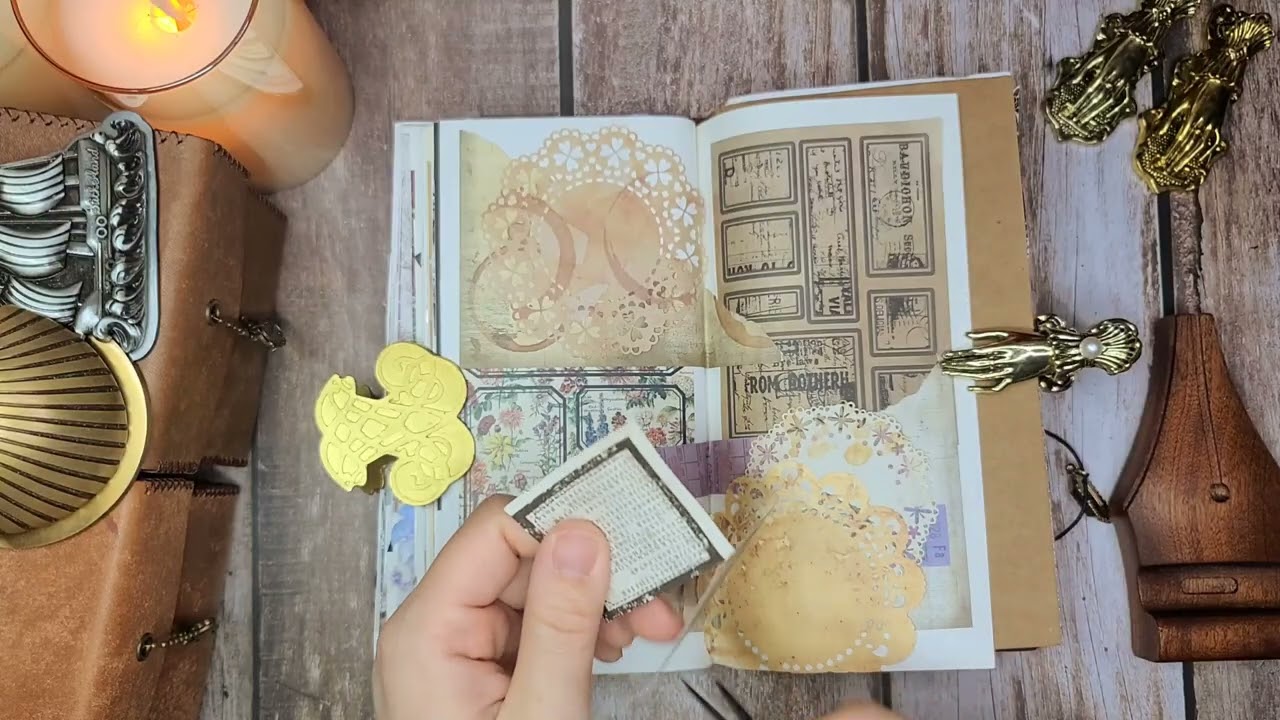 [ASMR] 다이어리 꾸미기 | vintage collage | journaling scrapbooking | paper relaxing sounds