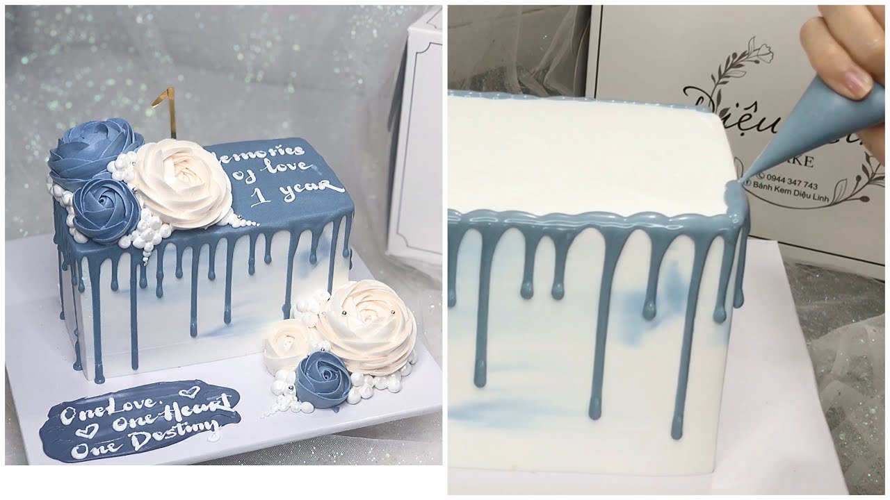 Trang trí bánh kem VUÔNG độc lạ | Dieulinhcake