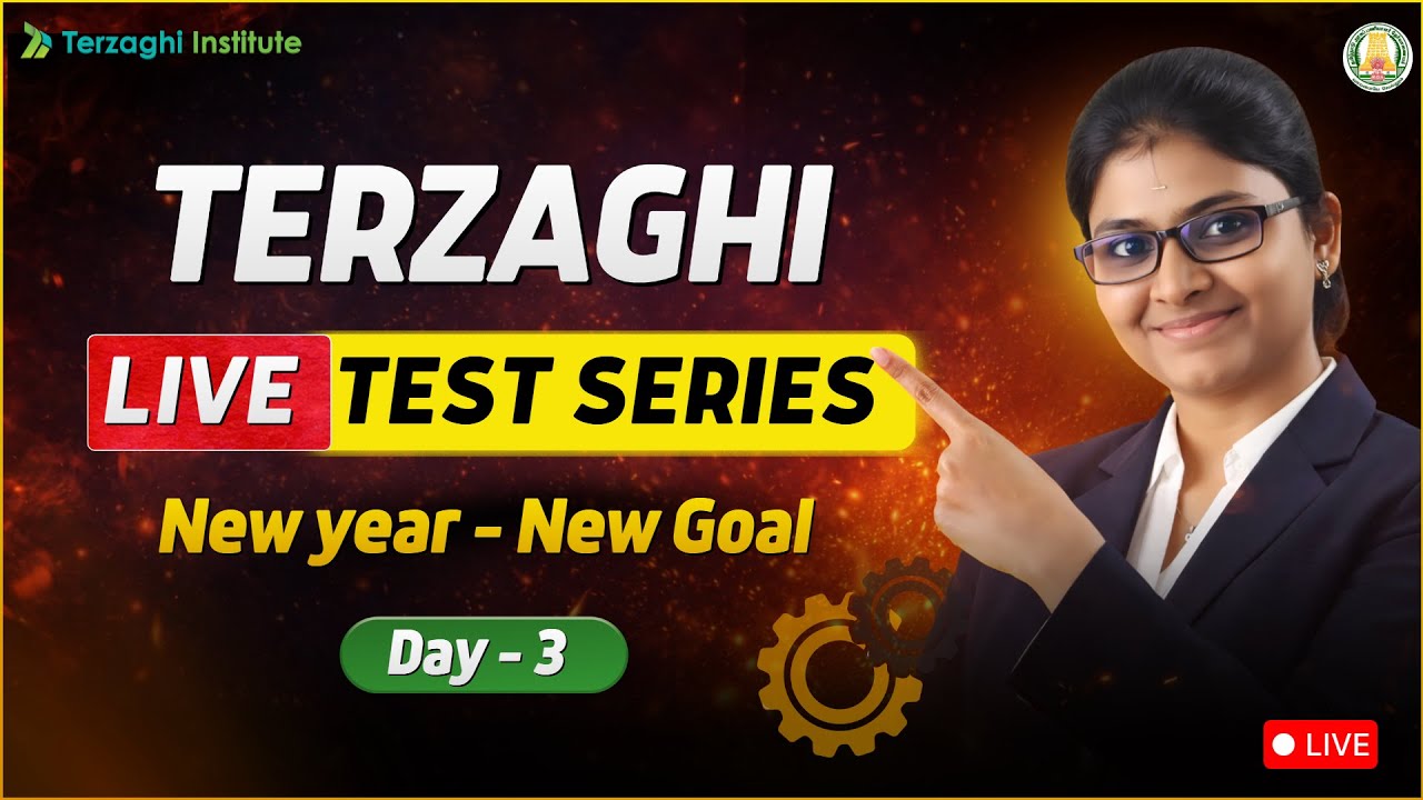 🔴Kickstart 2026 🚀 | Terzaghi Institute Civil Live Test Series – Day 3 | New Year, New Goal 🎯