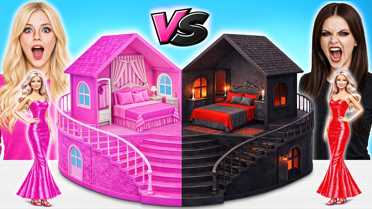 We Build BARBIE and VAMPIRE Dollhouse | Extreme Makeover by DiLi World