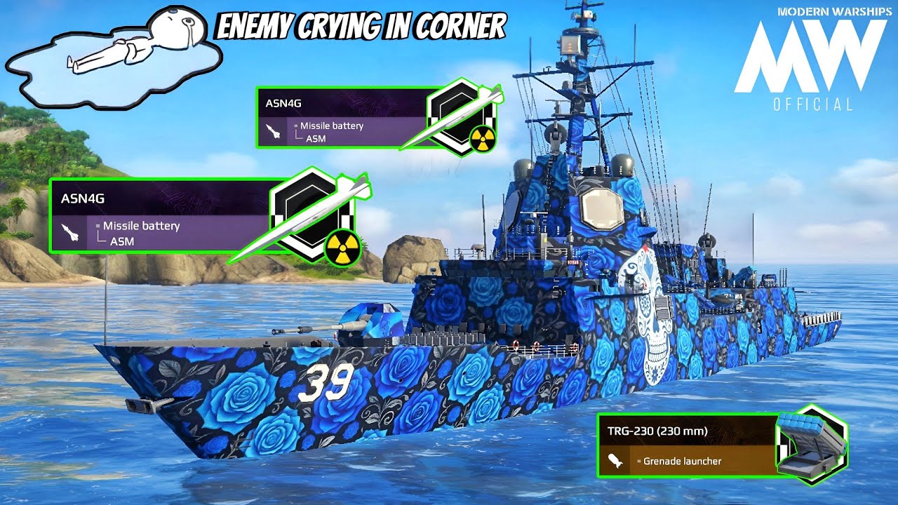HMAS HOBART With 4x ASN4G 🔥 Crazy in Online - Enemy Crying In Corner ☠️- Modern Warships 