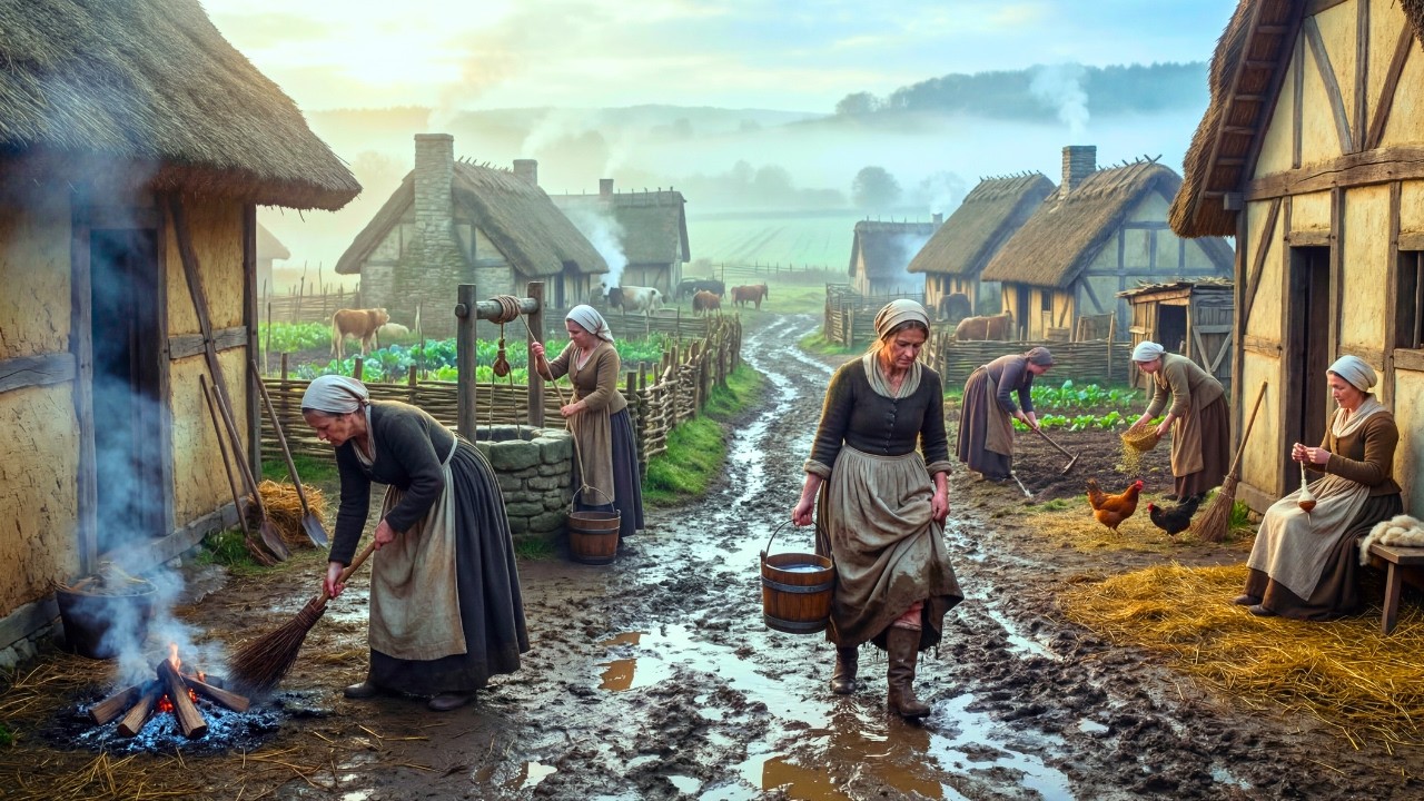 Inglaterra en 1408: Sin Comodidad, Solo Trabajo — La Supervivencia de una Mujer Medieval