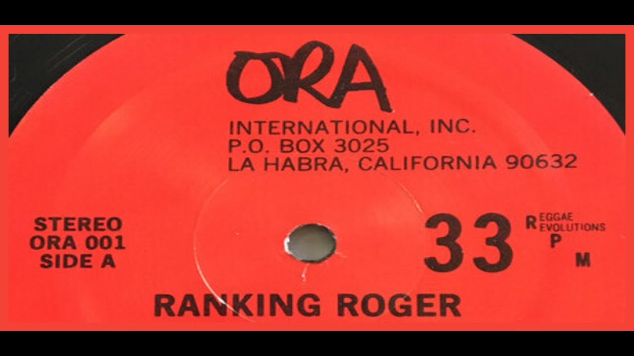 RANKING ROGER - NANCY REAGAN FREESTYLE TOAST - ORA Int. ORA 001 - 1985