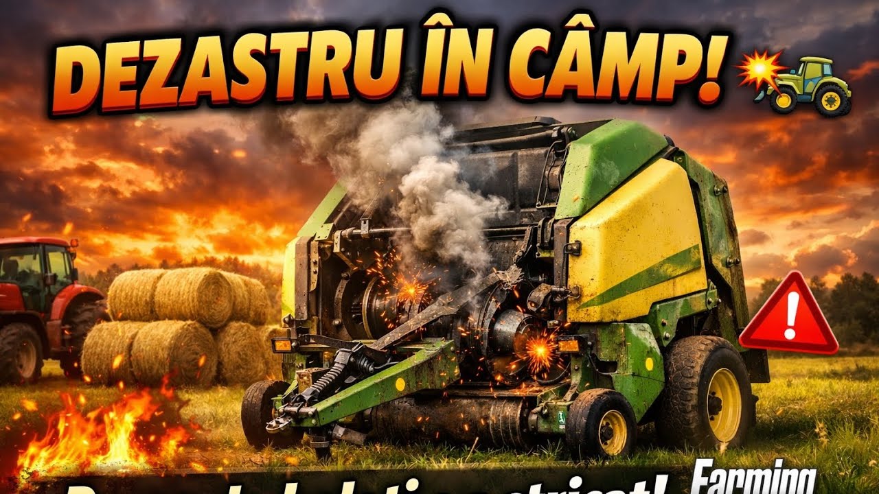 Dezastru în câmp! 🔥🚜 S-a stricat presa de balotat fix pe câmp 🤯😤 Farming Simulator 18