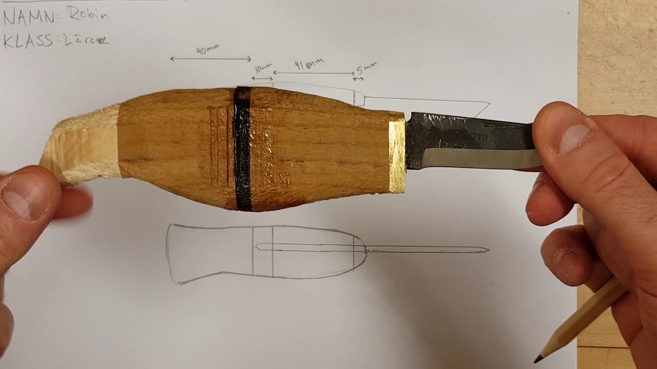 2. knivsl&ouml;jd - m&aring;tt p&aring; ritningen