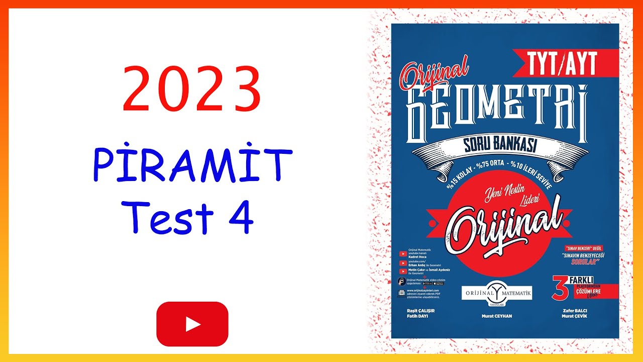 Orijinal geometri Katı cisimler ,piramit, koni Test 4