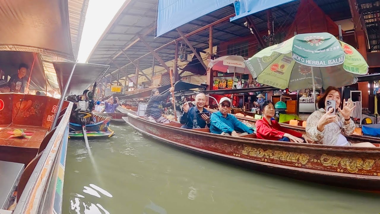 Floating Market 🇹🇭 | Traditional Life on the Water (No Talking)