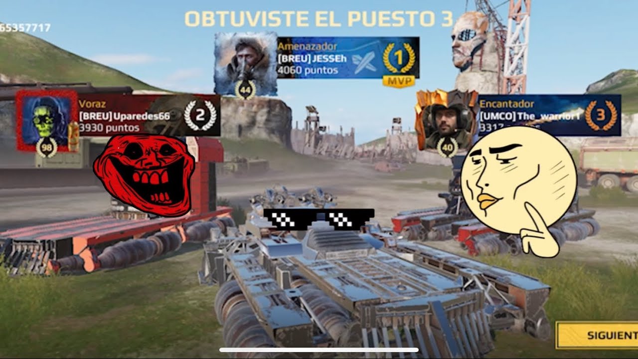 Mastodonte en Crossout mobile con the warrior 