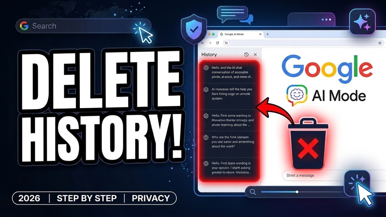 Как удалить историю чата Google AI Mode