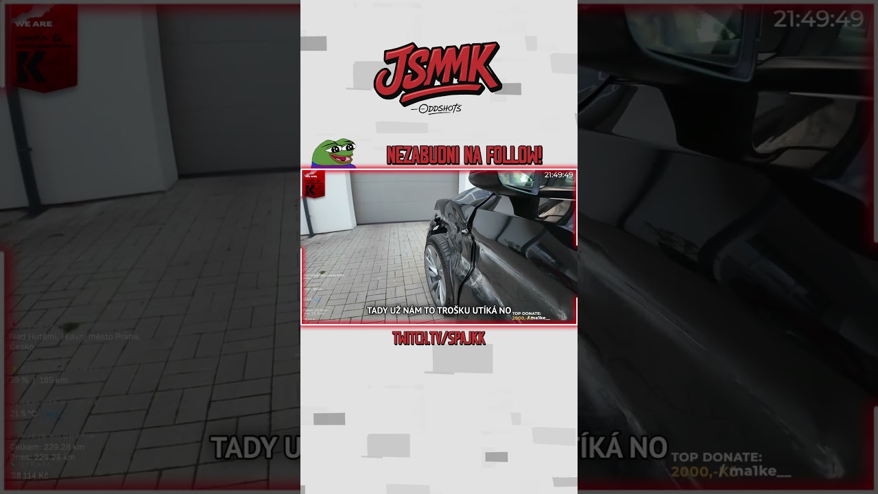 Spajkk měl bouračku v Tesle 😮&zwj;💨