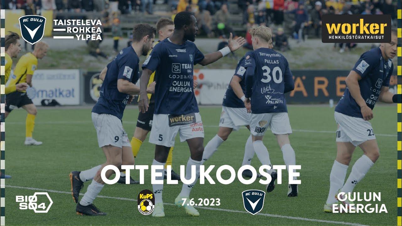 ACOTV: Worker ottelukooste KuPS - AC Oulu 7.6.2023 (Veikkausliiga)