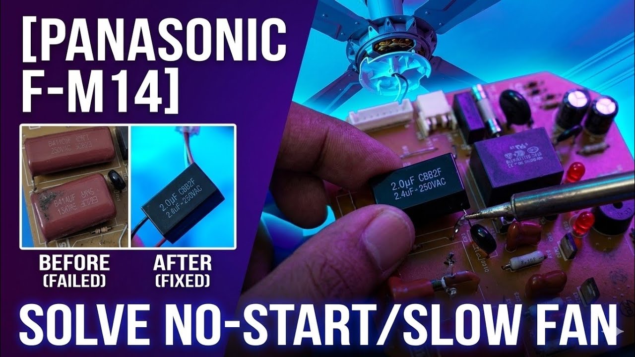 Cara bypass board kipas siling #panasonic #F-M14